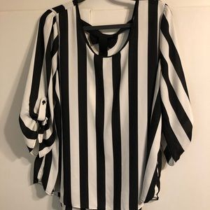 Sheer striped blouse